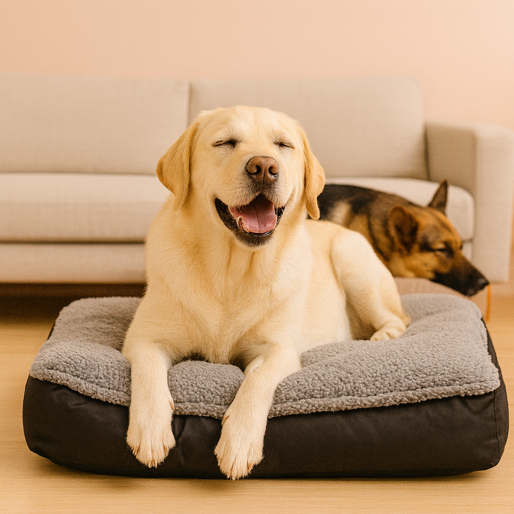 Coussins pour chiens XXL – Orthopédiques & confort grand gabarit