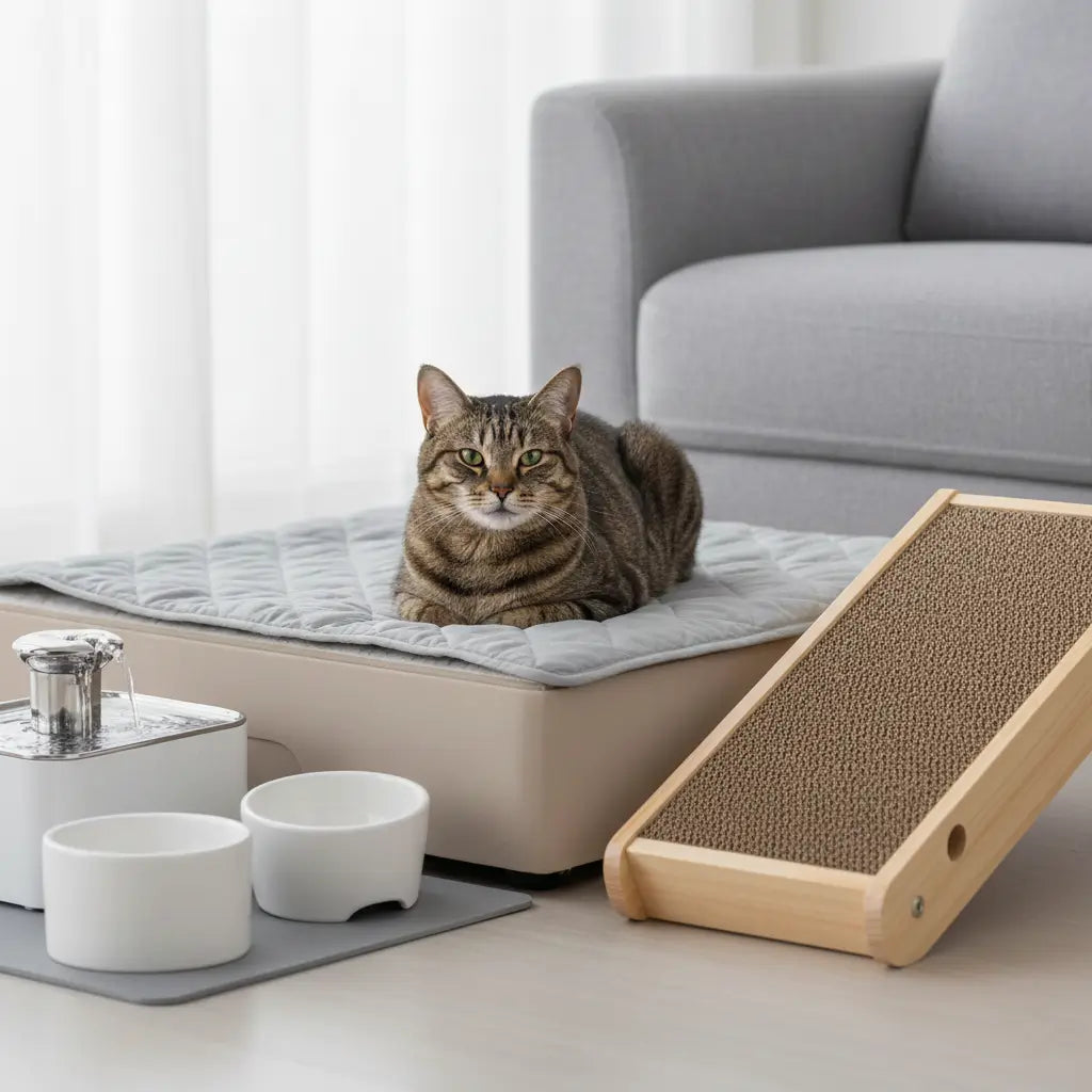 Guide de choix des accessoires pour chat senior améliorant le confort, la mobilité, l’alimentation et l’hydratation au quotidien
