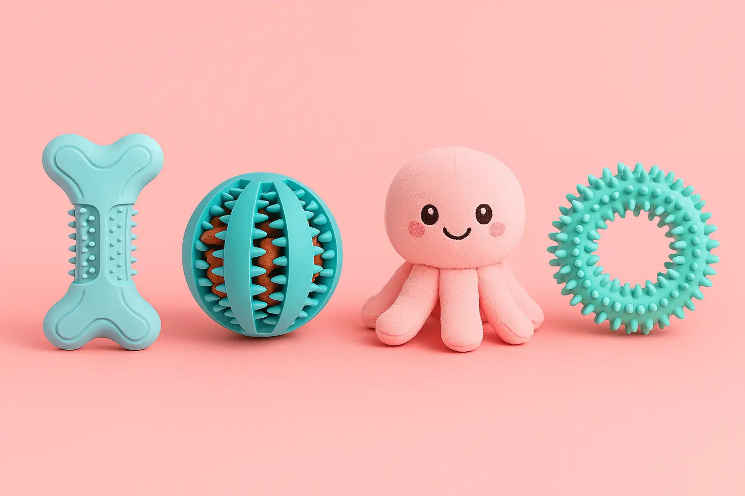 Jouets dentaires pour chien en caoutchouc souple et peluche, idéals pour nettoyer les dents, masser les gencives et réduire le stress tout en s'amusant.