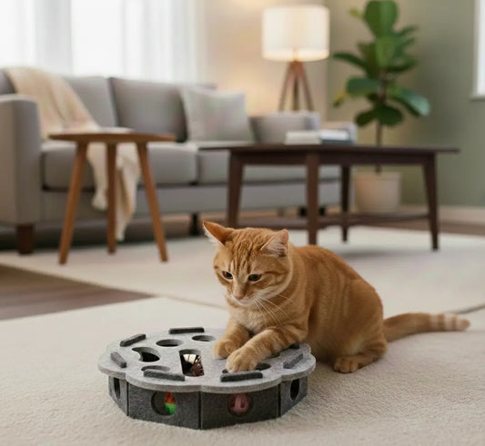Puzzle interactif pour chat européen d’intérieur, jeu de réflexion anti-ennui idéal pour occuper un chat seul à la maison